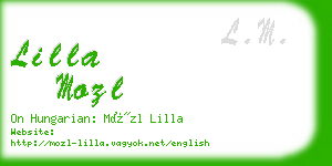 lilla mozl business card